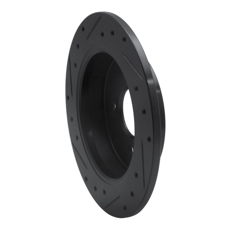 Dodge Attitude Brake Rotor (1) - Rear Right - R1 Concepts - Drilled & Slotted - Black - `12-`25